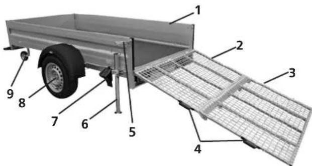Humbaur Steely - HA 132513 mit Überfahrwand (klappbar) - 1
