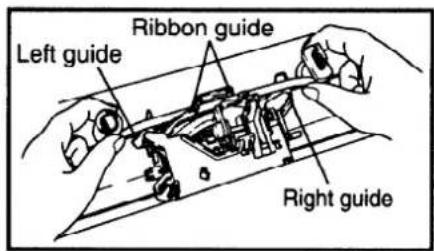 Left guide Ribbon guide Right guide