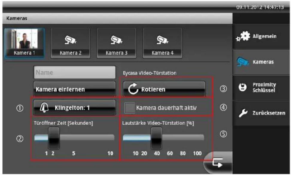 ABUS Eycasa CASA31000 - Video-Türstation Einstellungen: - 1
