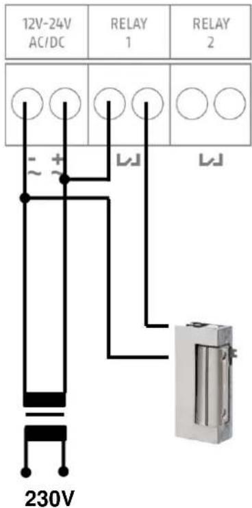 ABUS Eycasa CASA31000 - Anschluss eines elektronischen Türöffners: - 4