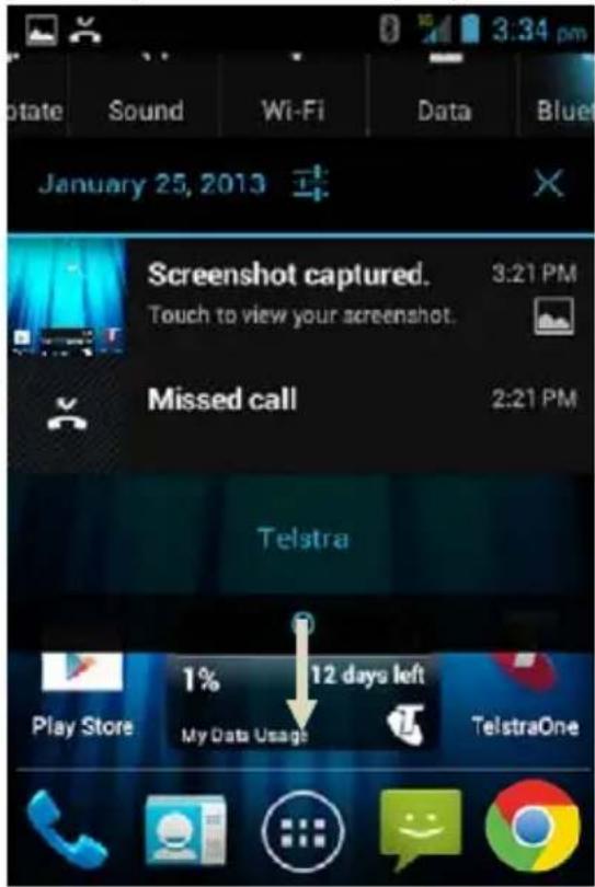 ZTE T-790 - THE NOTIFICATIONS PANEL - 1