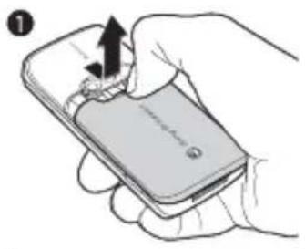 SONY ERICSSON K610 - To insert SIM card and battery - 1