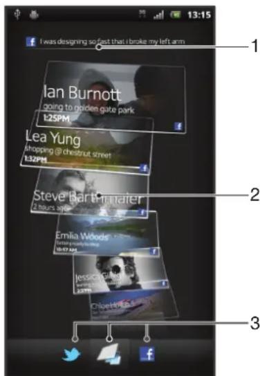 SONY ERICSSON Xperia S E - Timescape™-Hauptansicht - 1