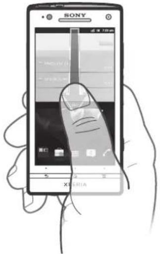 SONY ERICSSON Xperia S E - Überprüfen von Benachrichtigung und laufenden Aktivitäten - 1