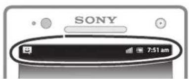 SONY ERICSSON Xperia S E - Status und Benachrichtigungen - 1