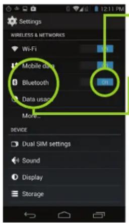 Settings WIRELESS & NETWORKS Wi-Fi Mobile dash Bluetooth Data usage More... Device Dual SIM settings Sound Display Storage