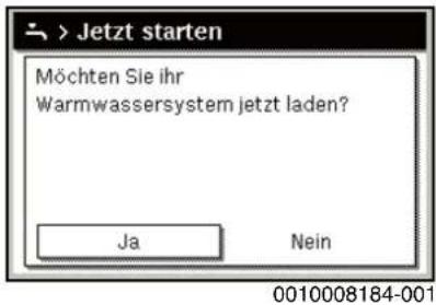 BUDERUS Logano GB125 - Einmalladung aktivieren (Warmwasser-Sofort-Funktion) - 1