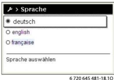 BUDERUS Logano GB125 - Sprache einstellen - 1
