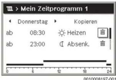BUDERUS Logano GB125 - Schaltzeit löschen - 1