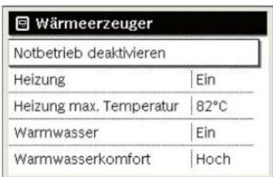BUDERUS Logano GB125 - Notbetrieb deaktivieren - 1