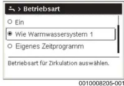 BUDERUS Logano GB125 - Zeitprogramm für Warmwasser-Zirkulation anpassen - 1