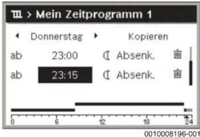 BUDERUS Logano GB125 - Schaltzeit einfügen - 2