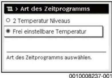 BUDERUS Logano GB125 - Art des Zeitprogramms einstellen - 1