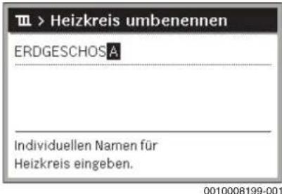 BUDERUS Logano GB125 - Zeichen eingeben/einfügen - 1