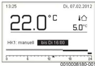BUDERUS Logano GB125 - Vorübergehenden manuellen Betrieb aktivieren - 1