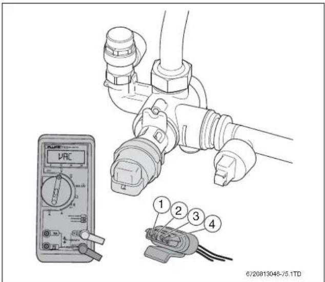 BUDERUS Logamax plus GB192-50i - 3-Wege-Ventil kontrollieren - 2