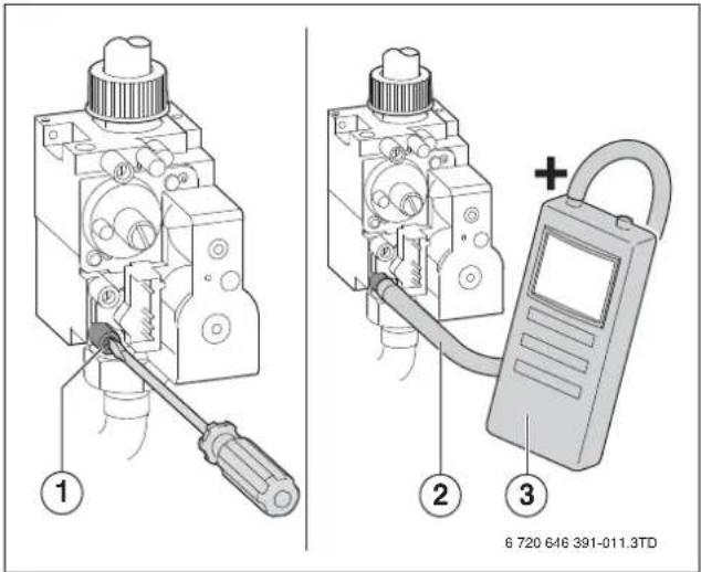 BUDERUS Logamax plus GB192-50i - Gasarmatur auf innere Dichtheit prüfen - 1