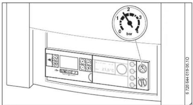 BUDERUS Logamax plus GB172-24 T50 - Betriebsdruck der Heizung kontrollieren - 1