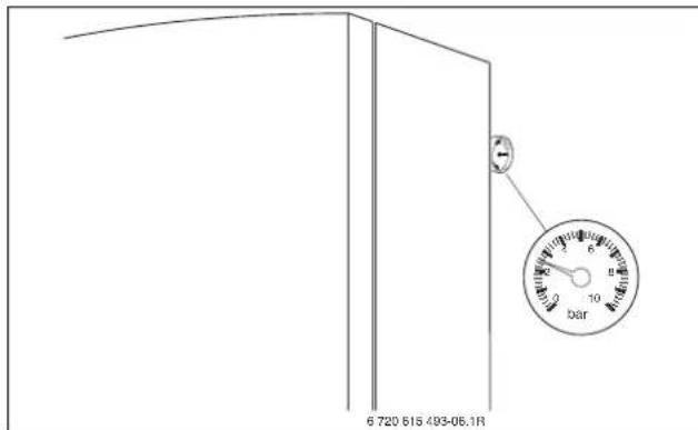 BUDERUS Logamax plus GB172-14 T120 - Bei GB172-.. T210SR-2: Betriebsdruck der Solaranlage kontrollieren - 1