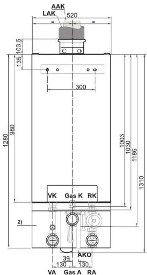 BUDERUS Logamax plus GB162-65 - Abmessungen - 5