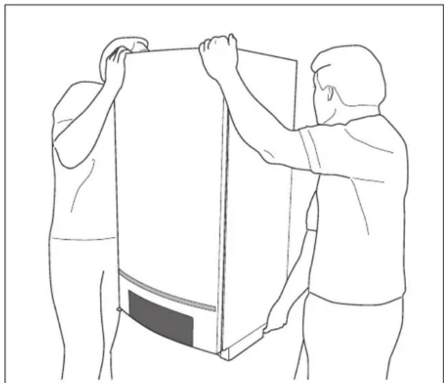 BUDERUS Logamax plus GB162-65 - Heizgerät heben und tragen - 1
