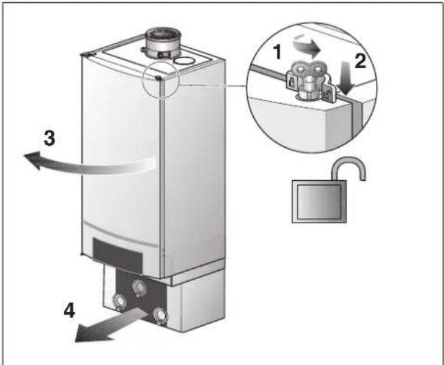 BUDERUS Logamax plus GB162-65 - Kesseltür ausbauen - 2