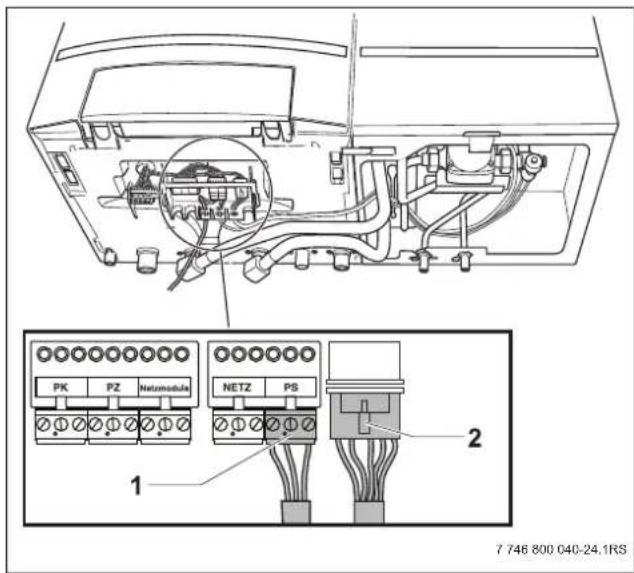 BUDERUS Logamax plus GB162-45 - Elektrischer Anschluss Speicher-Wassererwärmer mit Heizkessel (nur GB162-25 T40S) - 1