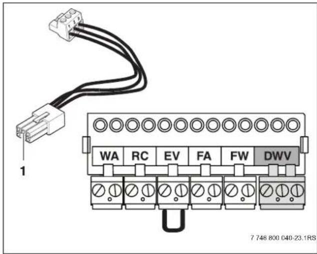 BUDERUS Logamax plus GB162-45 - Dreiwegeventil anschließen (nur GB162-45) - 2