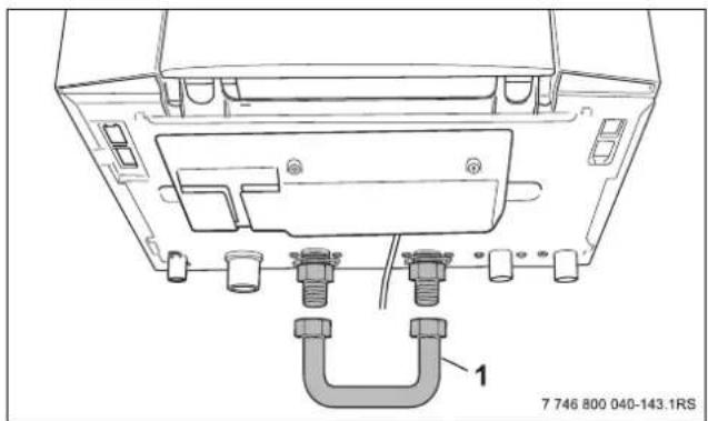 BUDERUS Logamax plus GB162-45 - Anschluss Vorlauf- und Rücklauf für externen Speicher-Wassererwärmer montieren (nicht beim GB162-45 möglich) - 2