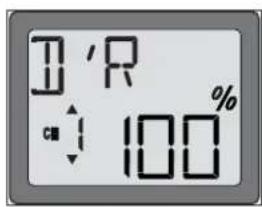 ROBBE FUTABA T6EXP - UNTERMENÜ DUAL-RATE FUNKTION (D/R) - 2