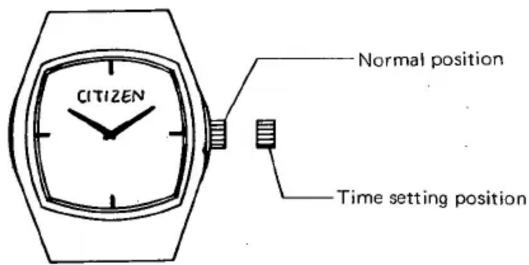 CITIZEN Normal position Time setting position