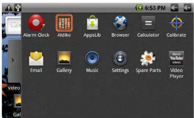 COBY MID7015-4G - To Launch an Application - 1