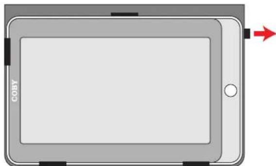 COBY MID7015-4G - To remove the tablet from the case: - 2