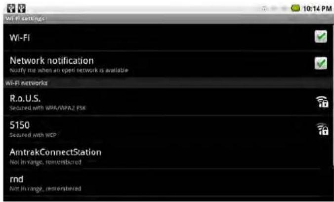 COBY MID7015-4G - Turn on the Wi-Fi radio if it is not already on. To turn on Wi-Fi: - 1