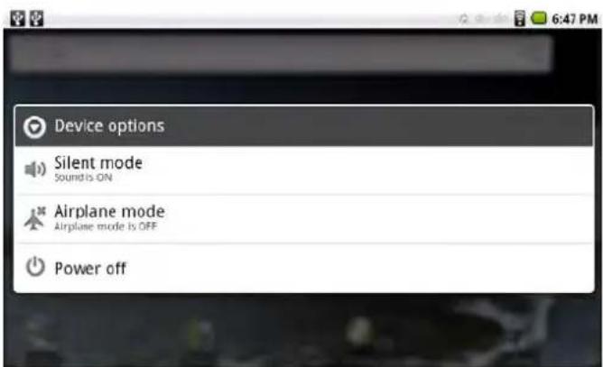 COBY MID7015-4G - Turning the Tablet On and Off - 1