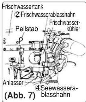 Yanmar 6LYA-STP - (Beachten) Die Wasserablasshähne werden herstellerseitig in geöffneten Zustand ausgeliefert. - 6
