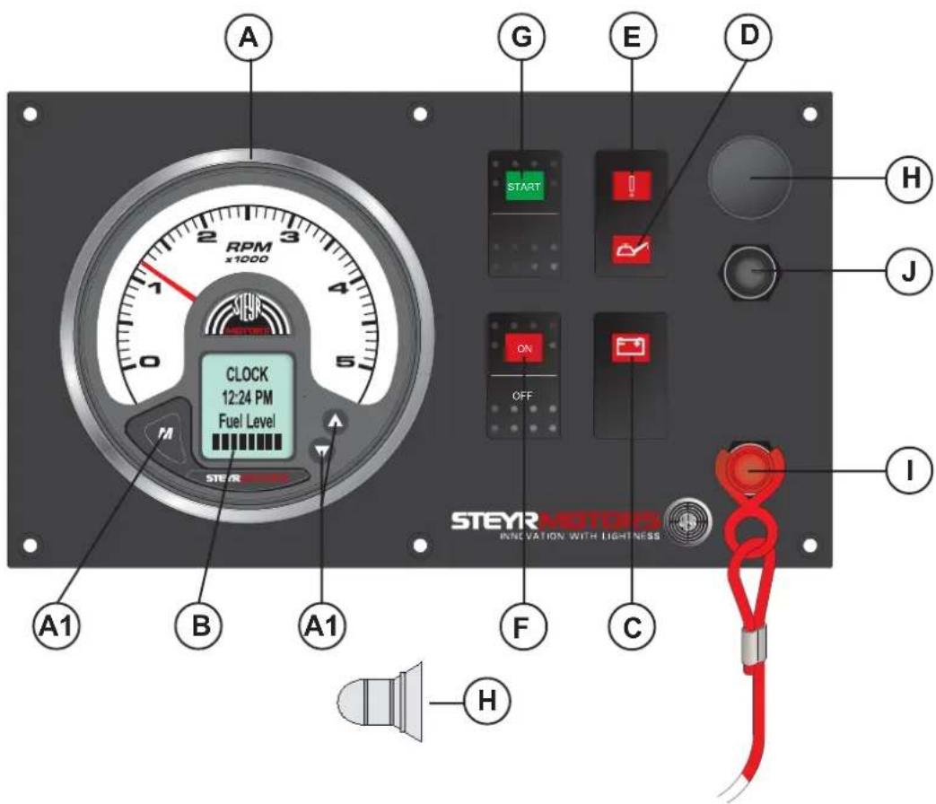 Steyr Motors MO174V40 - Instrumententafel (nur für SOLAS) - 1