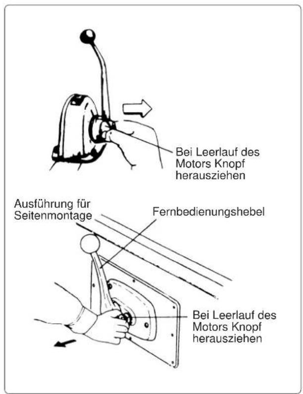 Yanmar 6LY2A-STP - • Betätigung der Einhebel-Fernbedienung (optional) - 1