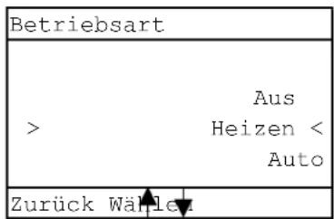 Haas+Sohn PELLETTO 417.08 - 6.2..3 Einstellen der Betriebsart - 1