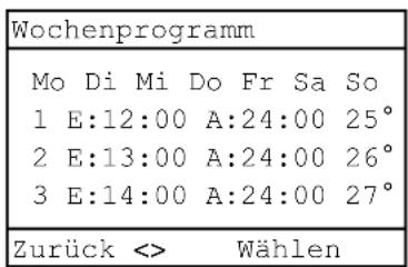 Haas+Sohn LUCCA-RLU - 6.2..5 Einstellen der Zeiten und Raumsolltemperaturen bei Automatikbetrieb - 1