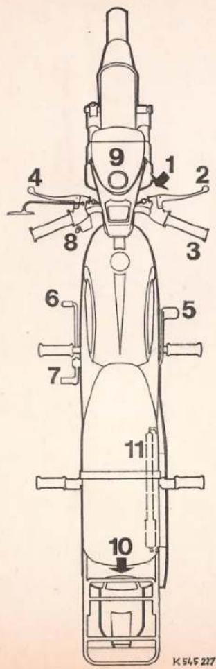 Kreidler Florett RS - Schalter am Lenker links - 3