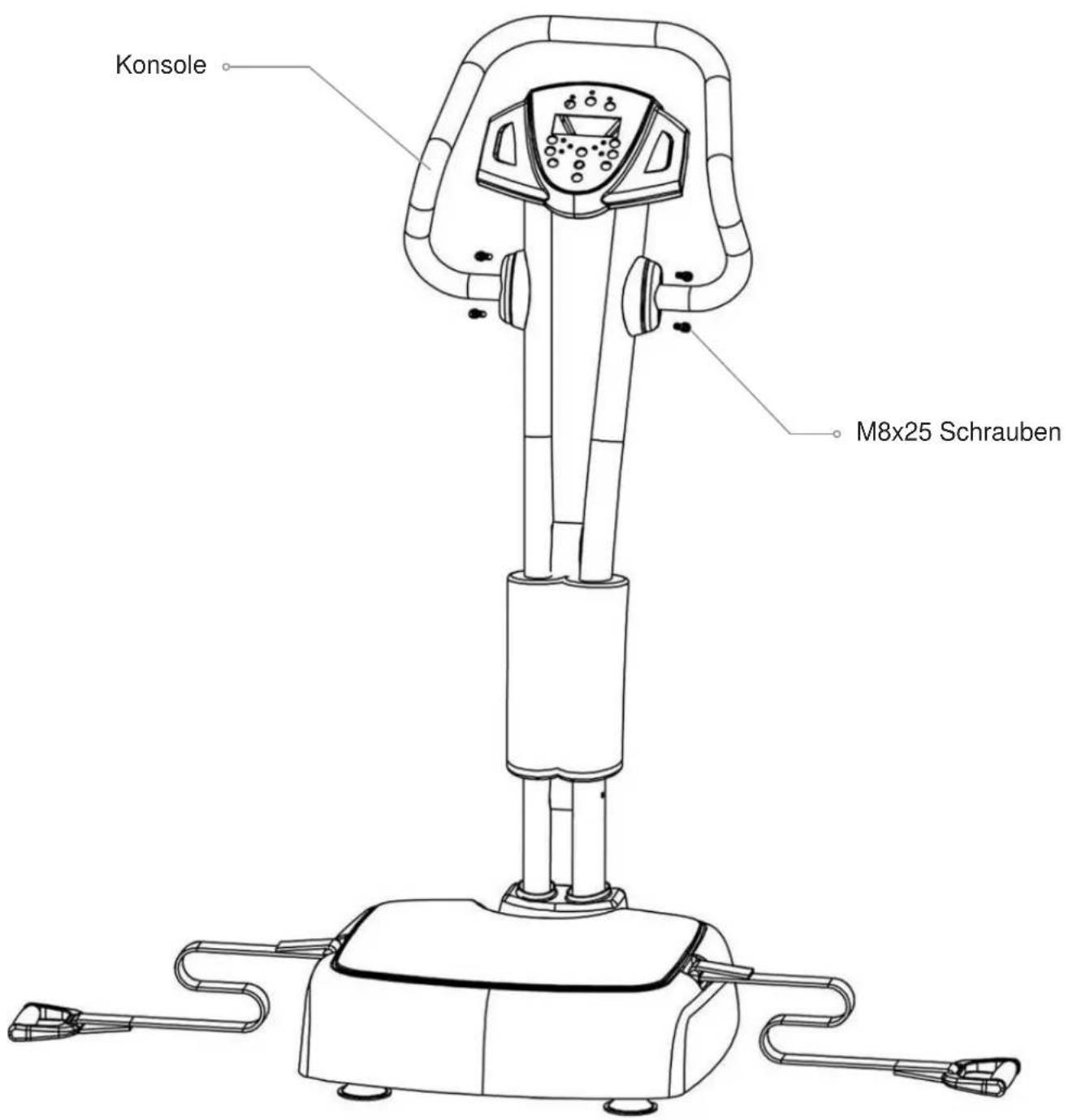 Skandika Studio Vibriation Plate Pro 2660 - Schritt 2: Befestigen Sie den Handgriff an den Mast - 1