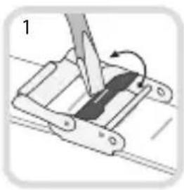 Diagram of a mechanical device with a tool and rotating component (no text or symbols)