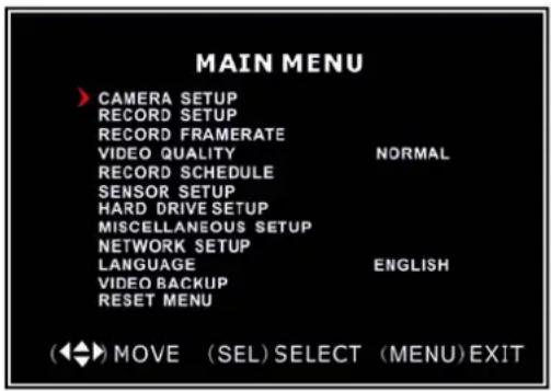 SKYTRONIC DVR 351.124 - Navigating the Menus - 1