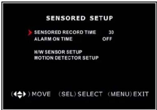 SKYTRONIC DVR 351.124 - Sensor Setup - 1