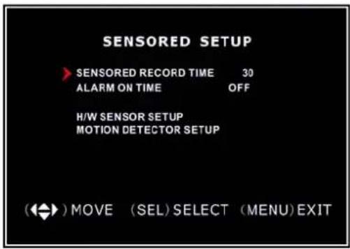 SKYTRONIC DVR 351.124 - Sensor Setup - 1
