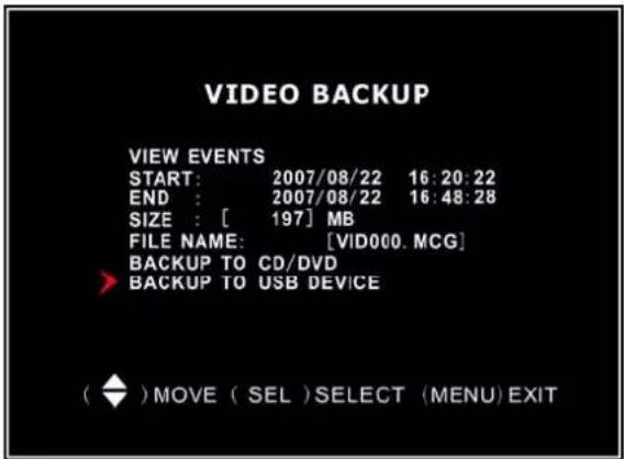 SKYTRONIC DVR 351.124 - Video Backup voor optionele USB Memory Stick Backup) - 5