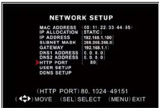 SKYTRONIC DVR 351.124 - Network Setup - 7
