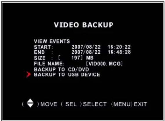 SKYTRONIC DVR 351.124 - Video Backup (Für optionales USB Memory Stick Backup) - 5