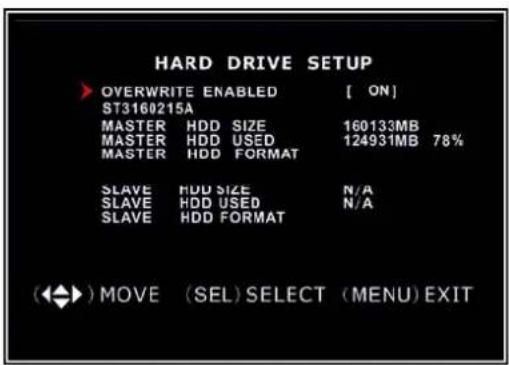 SKYTRONIC DVR 351.124 - Hard Drive Setup - 1